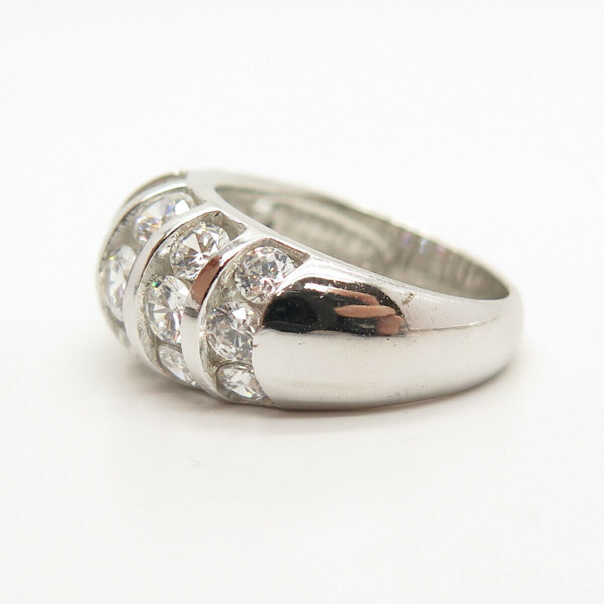 925 Sterling Silver Multi-C Z Ring Size 6 3/4