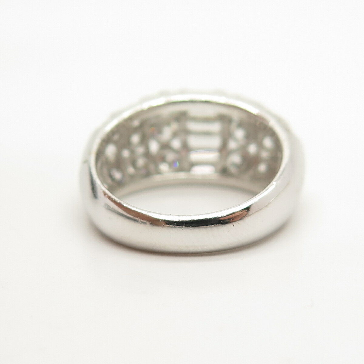 925 Sterling Silver Multi-C Z Ring Size 6 3/4