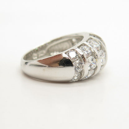 925 Sterling Silver Multi-C Z Ring Size 6 3/4