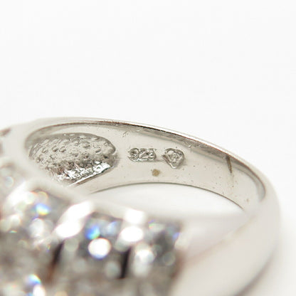 925 Sterling Silver Multi-C Z Ring Size 6 3/4