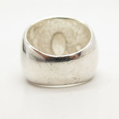 925 Sterling Silver Italy Enamel Chinese Wide Ring Size 7.5