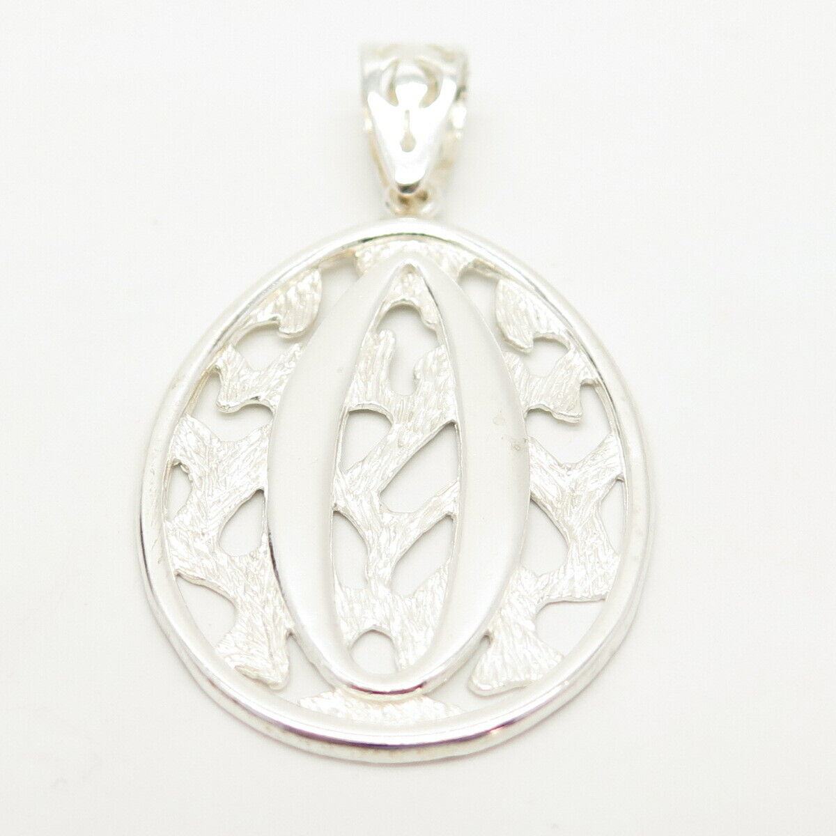 925 Sterling Silver Letter "O" Initial Design Pendant