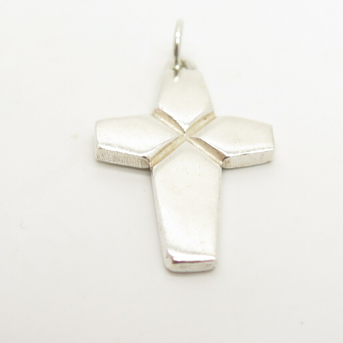 925 Sterling Silver Vintage Religious Cross Pendant