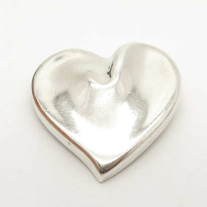 925 Sterling Silver Vintage Mexico Heart Slide Pendant / Pin Brooch