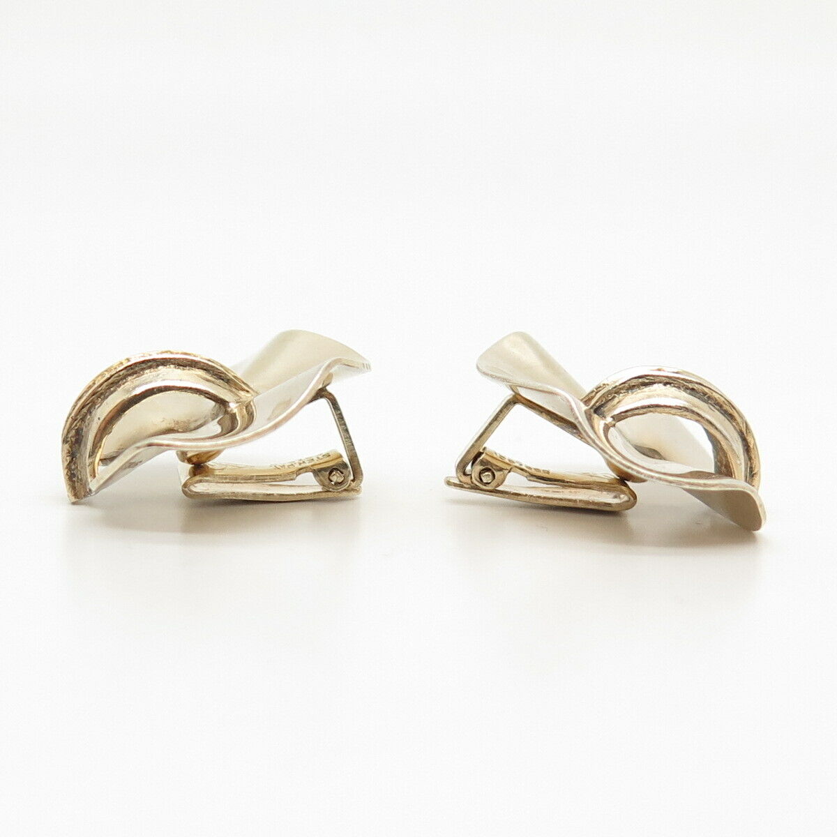 925 Sterling Silver Gold Plated Antique Circle Cufflinks