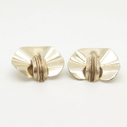 925 Sterling Silver Gold Plated Antique Circle Cufflinks