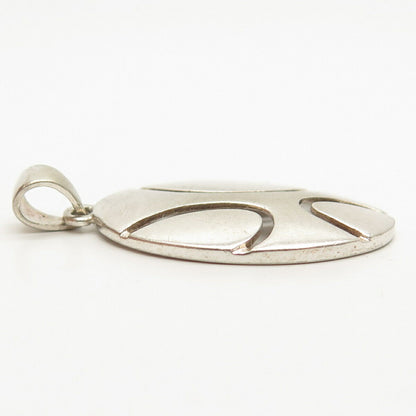 925 Sterling Silver Vintage Cutout Oval Pendant