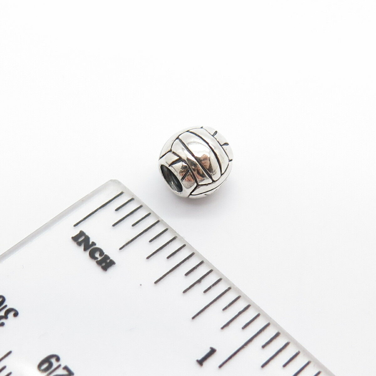 925 Sterling Silver Chamilia "VB" Ball Bead Charm