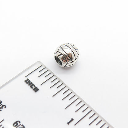 925 Sterling Silver Chamilia "VB" Ball Bead Charm