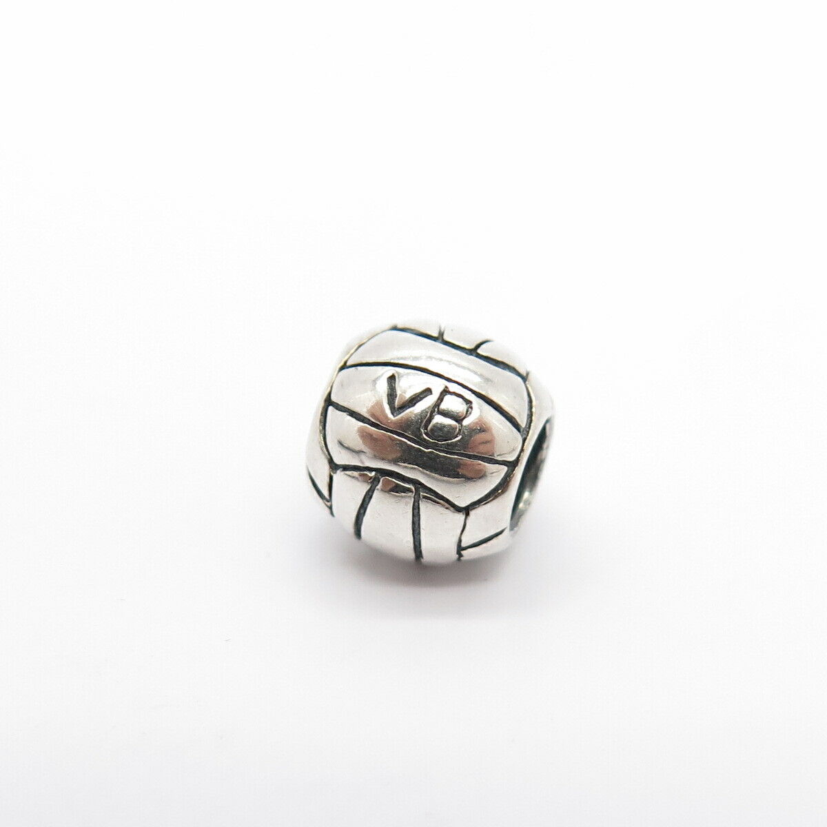 925 Sterling Silver Chamilia "VB" Ball Bead Charm