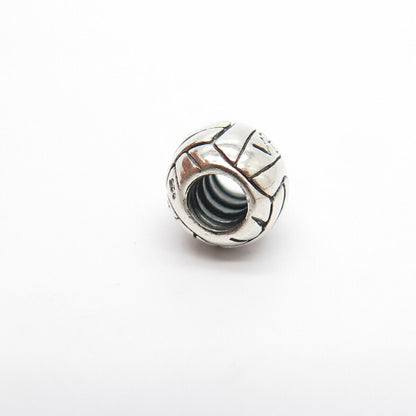 925 Sterling Silver Chamilia "VB" Ball Bead Charm