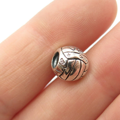 925 Sterling Silver Chamilia "VB" Ball Bead Charm