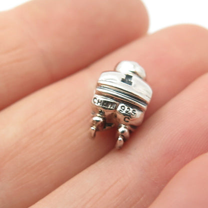 925 Sterling Silver Chamilia Hockey Player Bead Charm