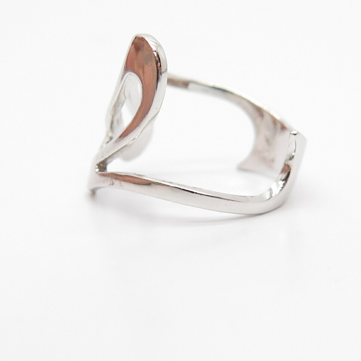 925 Sterling Silver Abstract Ring Size 8 1/4