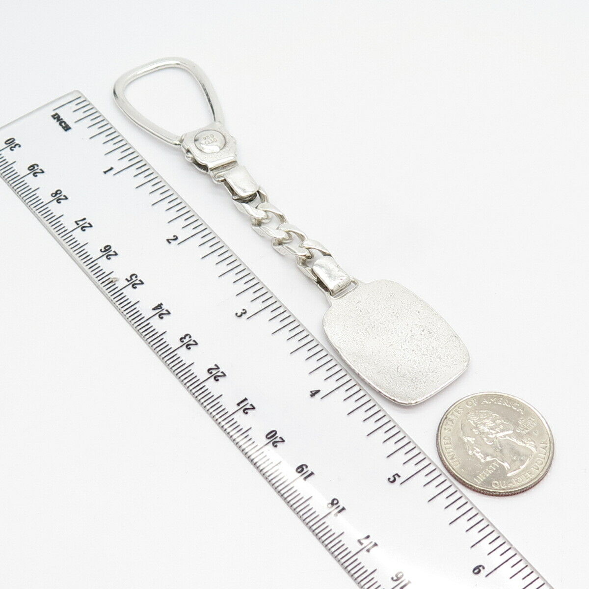 950 Silver 2-Tone Vintage Lion / Leo Zodiac Sign Key Chain