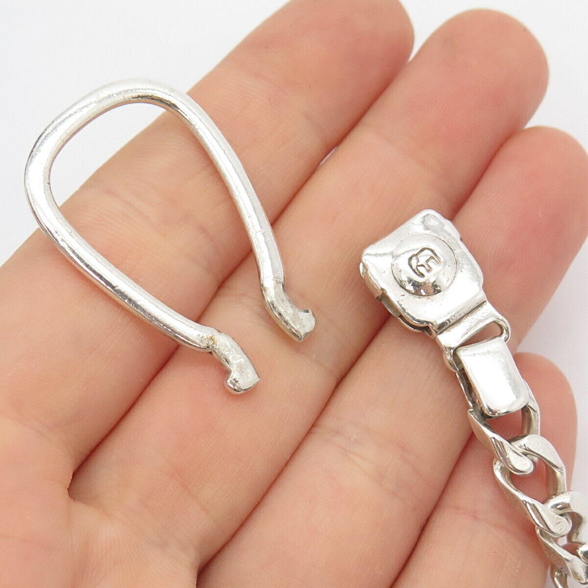 950 Silver 2-Tone Vintage Lion / Leo Zodiac Sign Key Chain