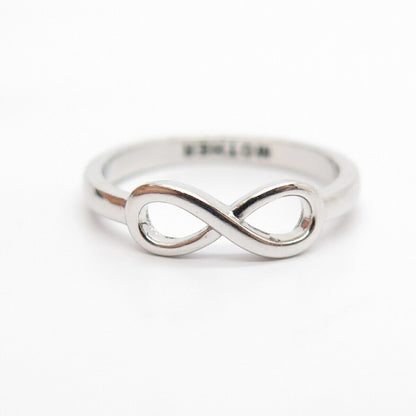 925 Sterling Silver Infinity "Mother" Ring Size 7 3/4