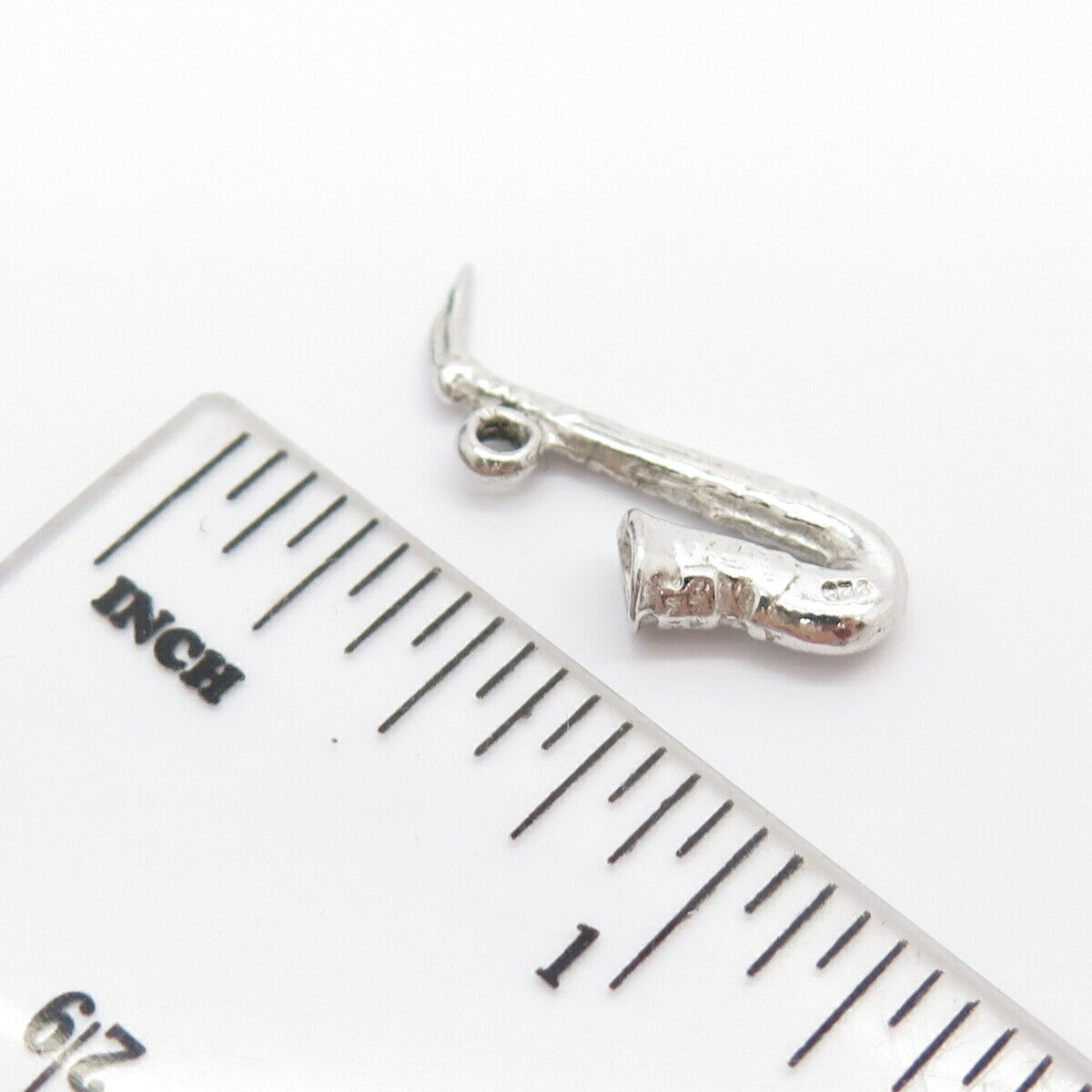 925 Sterling Silver Vintage Trumpet Musical Instrument Slide Charm Pendant