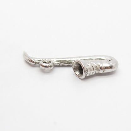 925 Sterling Silver Vintage Trumpet Musical Instrument Slide Charm Pendant