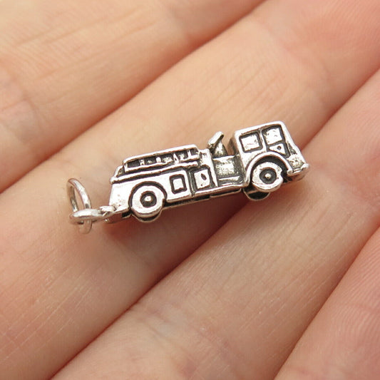 925 Sterling Silver Vintage Truck / Lorry Charm Pendant