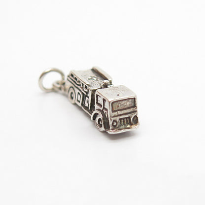 925 Sterling Silver Vintage Truck / Lorry Charm Pendant