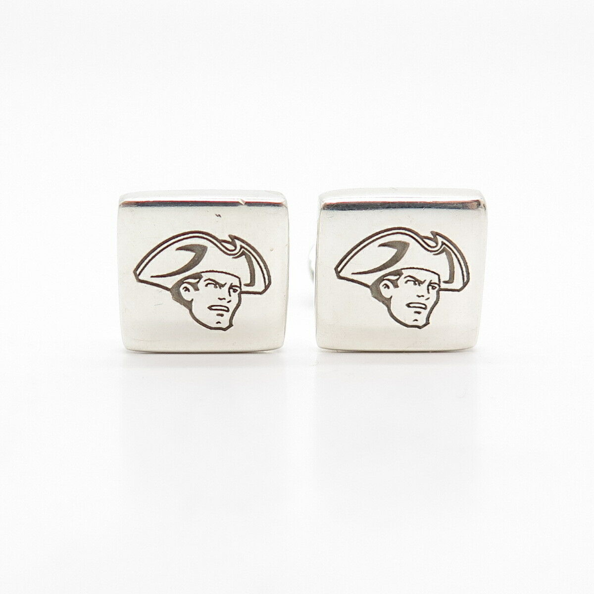 925 Sterling Silver Vintage Ringware Man in Hat Cufflinks