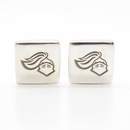 925 Sterling Silver Vintage Ringware Knight's Helmet Cufflinks