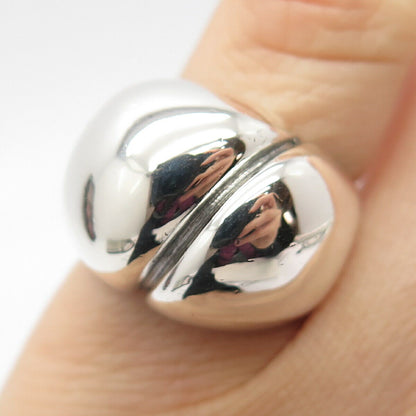 925 Sterling Silver Vintage Modernist Ring Size 5 3/4