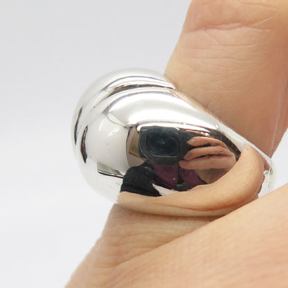925 Sterling Silver Vintage Modernist Ring Size 5 3/4