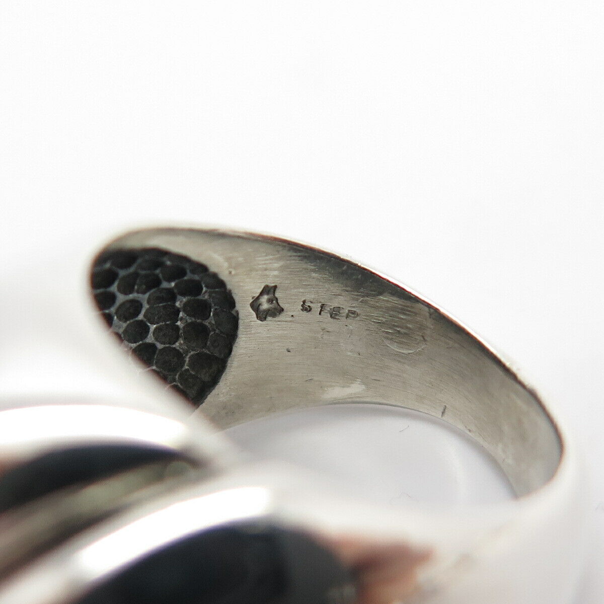 925 Sterling Silver Vintage Modernist Ring Size 5 3/4