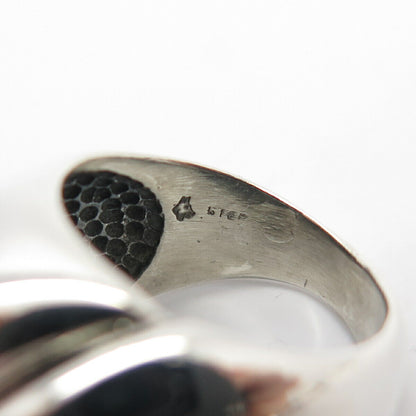 925 Sterling Silver Vintage Modernist Ring Size 5 3/4