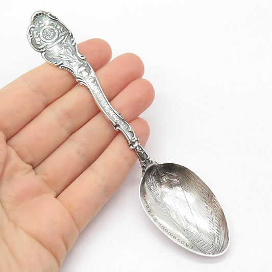925 Sterling Silver Antique "Missouri Eads Bridge St. Louis" Tea Spoon