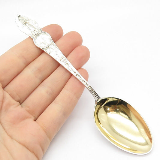 925 Sterling Silver 2-Tone Antique "Washington DC" Tea Spoon