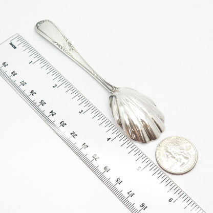 800 Silver Antique Floral Sugar Sifter Spoon