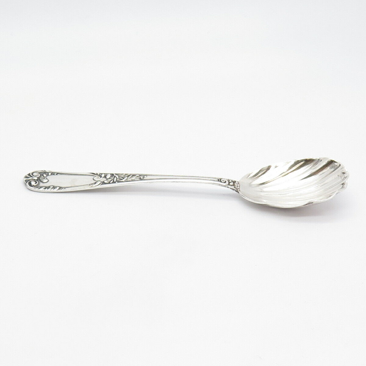 800 Silver Antique Floral Sugar Sifter Spoon