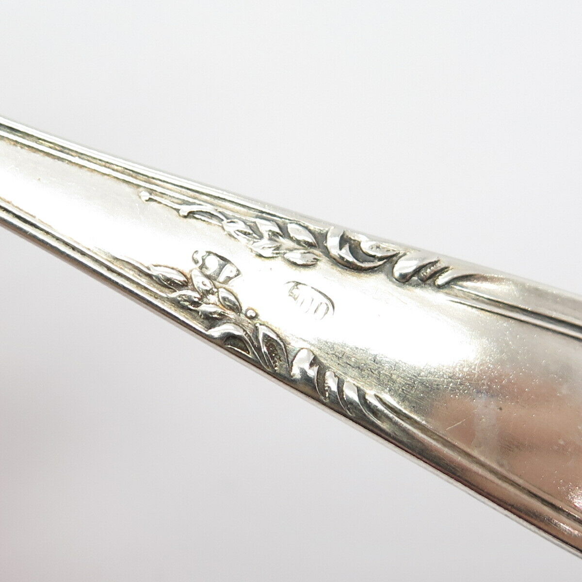 800 Silver Antique Floral Sugar Sifter Spoon