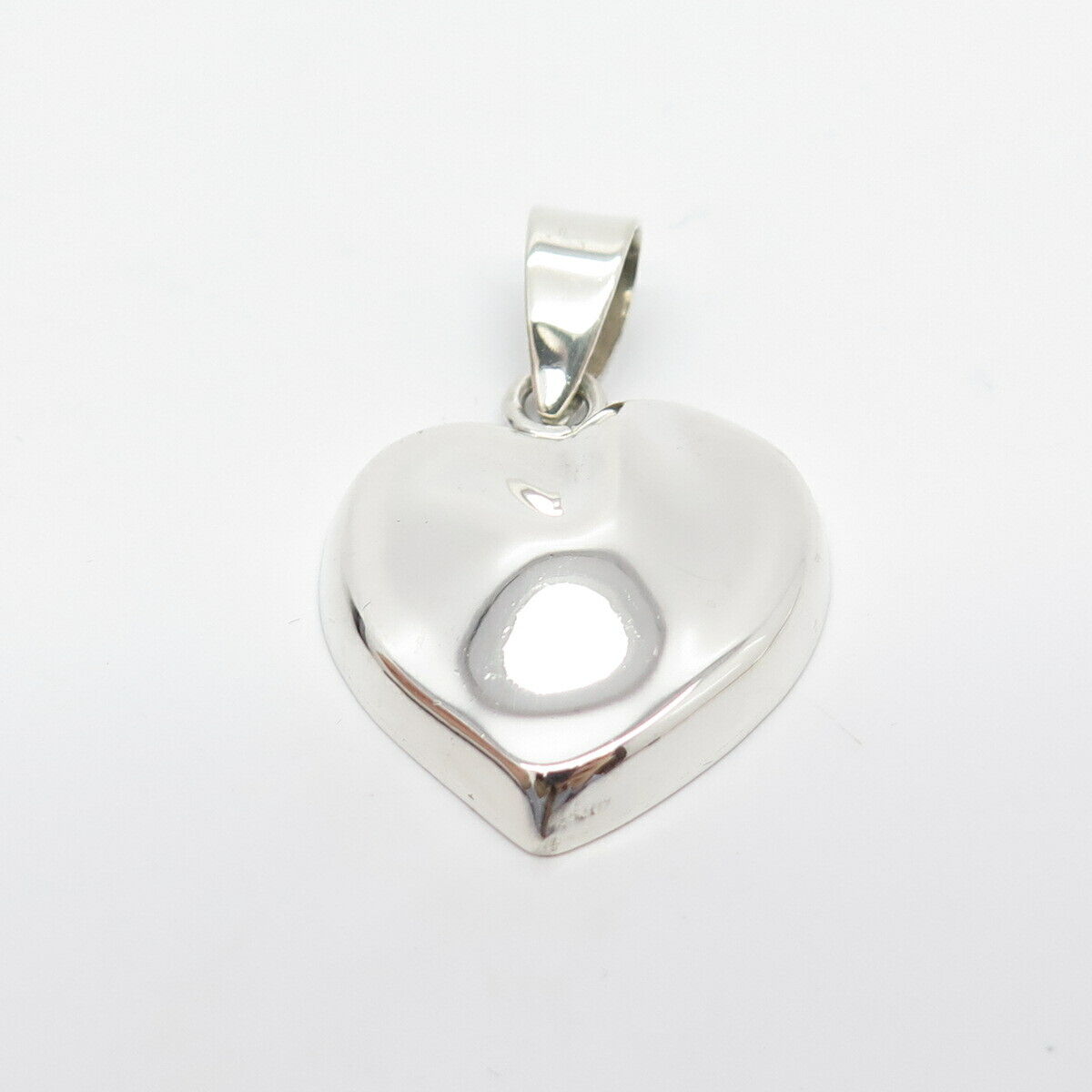 925 Sterling Silver Vintage Mexico Heart Pendant