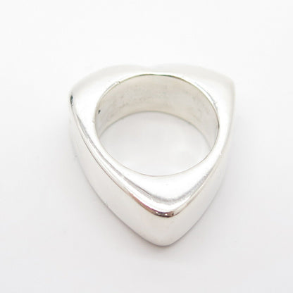 925 Sterling Silver Vintage Modernist Ring Size 6