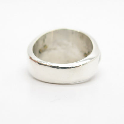 925 Sterling Silver 2-Tone Vintage Mexico Twisted Accent Ring Size 7