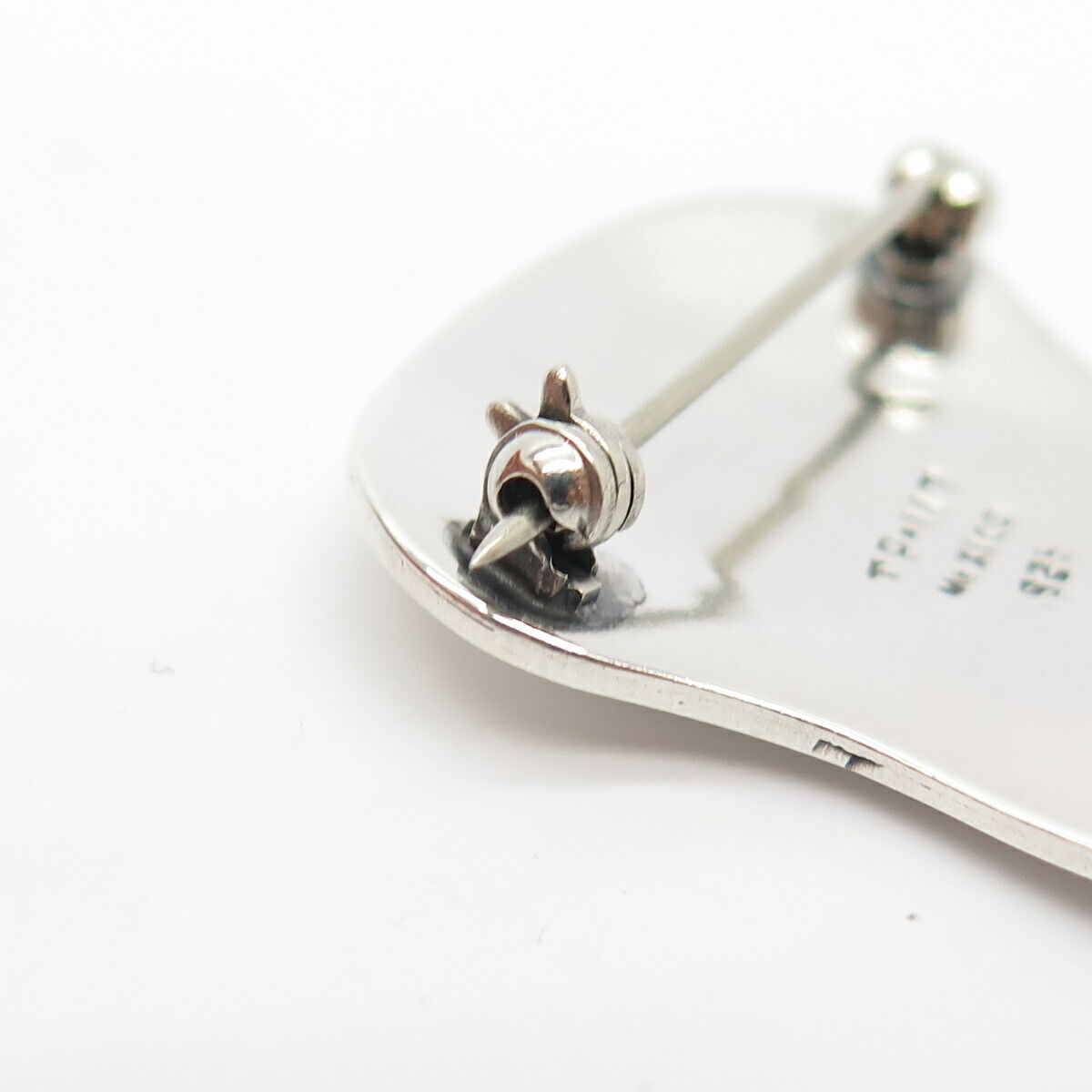 925 Sterling Silver Vintage Mexico Tribal Warrior Pin Brooch