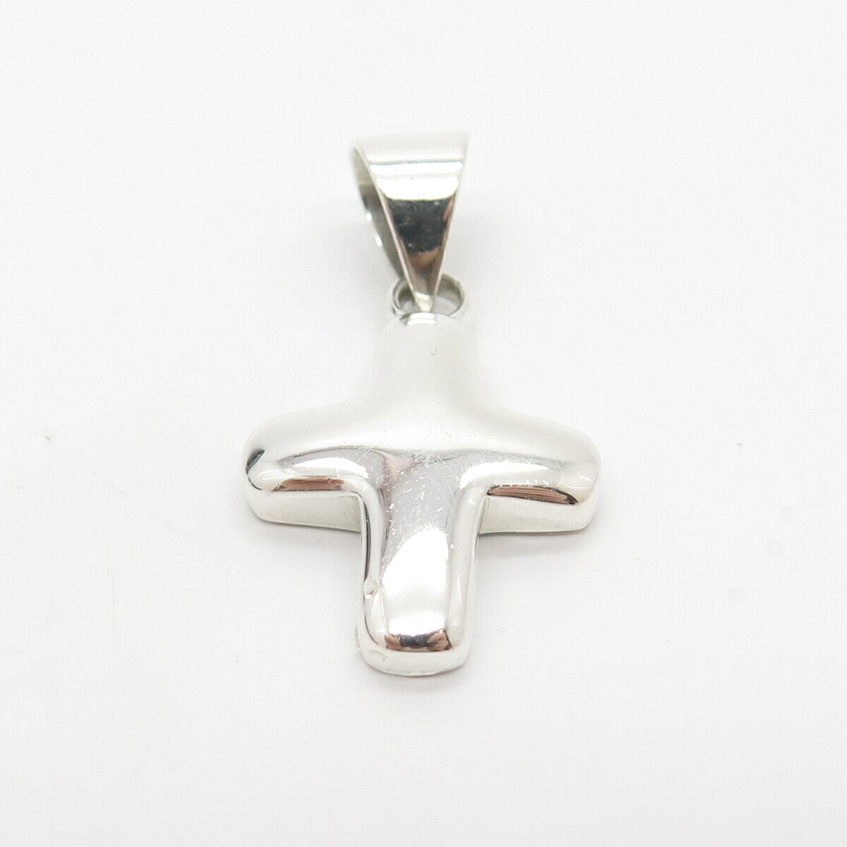 925 Sterling Silver Vintage Hollow Cross Religious Pendant