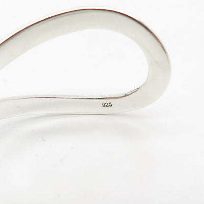 925 Sterling Silver Vintage Crossover Cuff Bracelet 6.5"