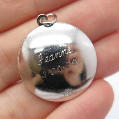 925 Sterling Silver Antique C Z "Happy Birthday" Pendant