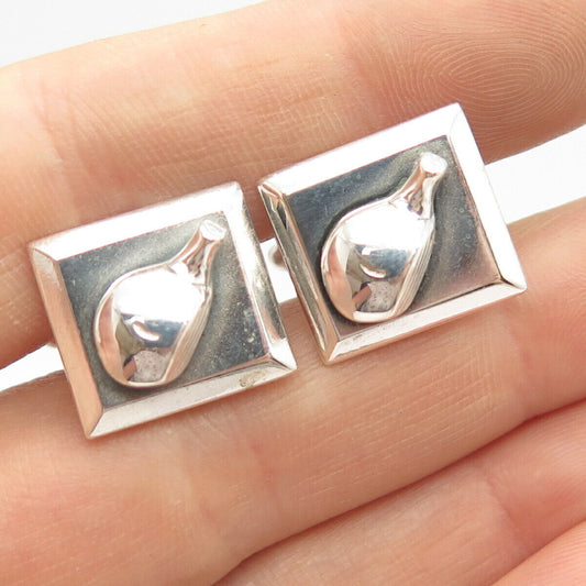 925 Sterling Silver Vintage USA Hickok Front Cufflinks