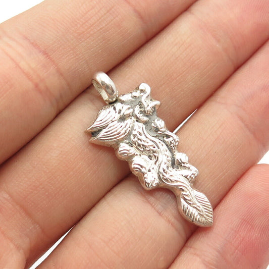 925 Sterling Silver Vintage Dragon Slide Pendant