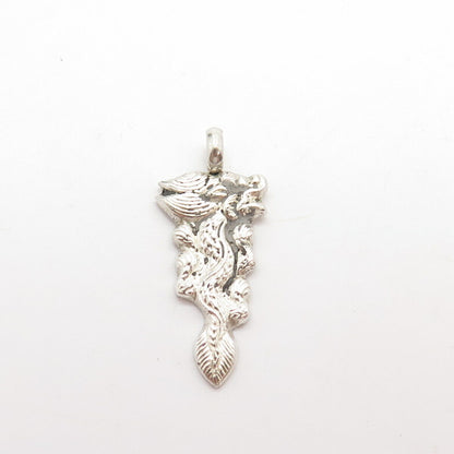 925 Sterling Silver Vintage Dragon Slide Pendant