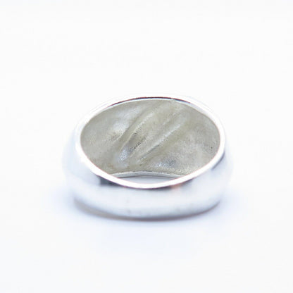 925 Sterling Silver Vintage Modernist Ring Size 6