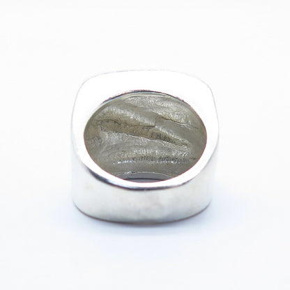 925 Sterling Silver Vintage Modernist Ring Size 6 1/4