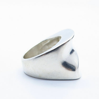 925 Sterling Silver Vintage Modernist Ring Size 6 1/4