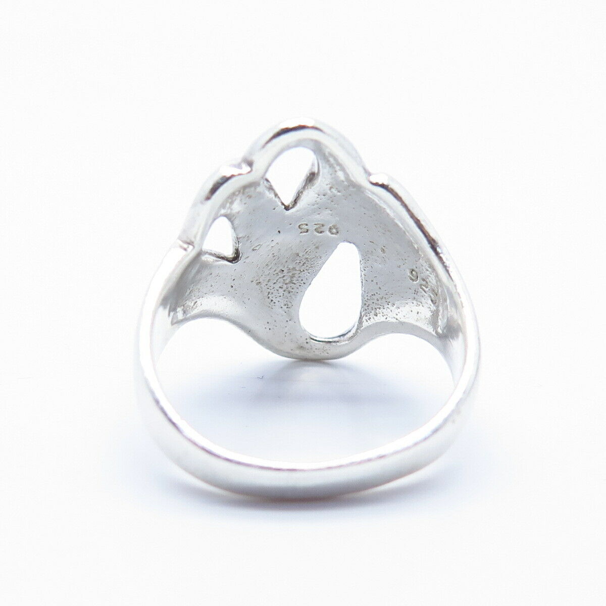 925 Sterling Silver Vintage Modernist Ring Size 6 3/4